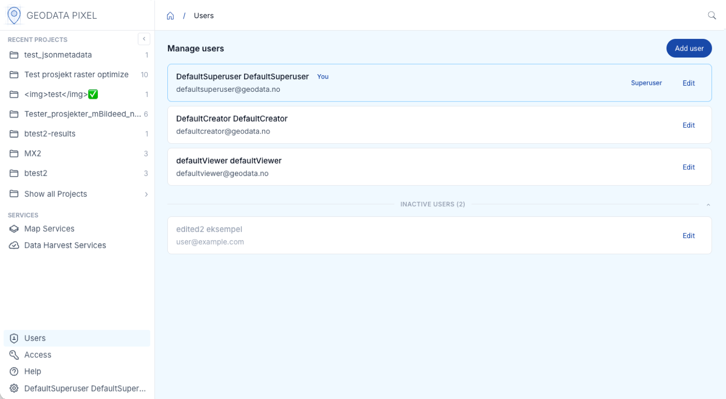 User management